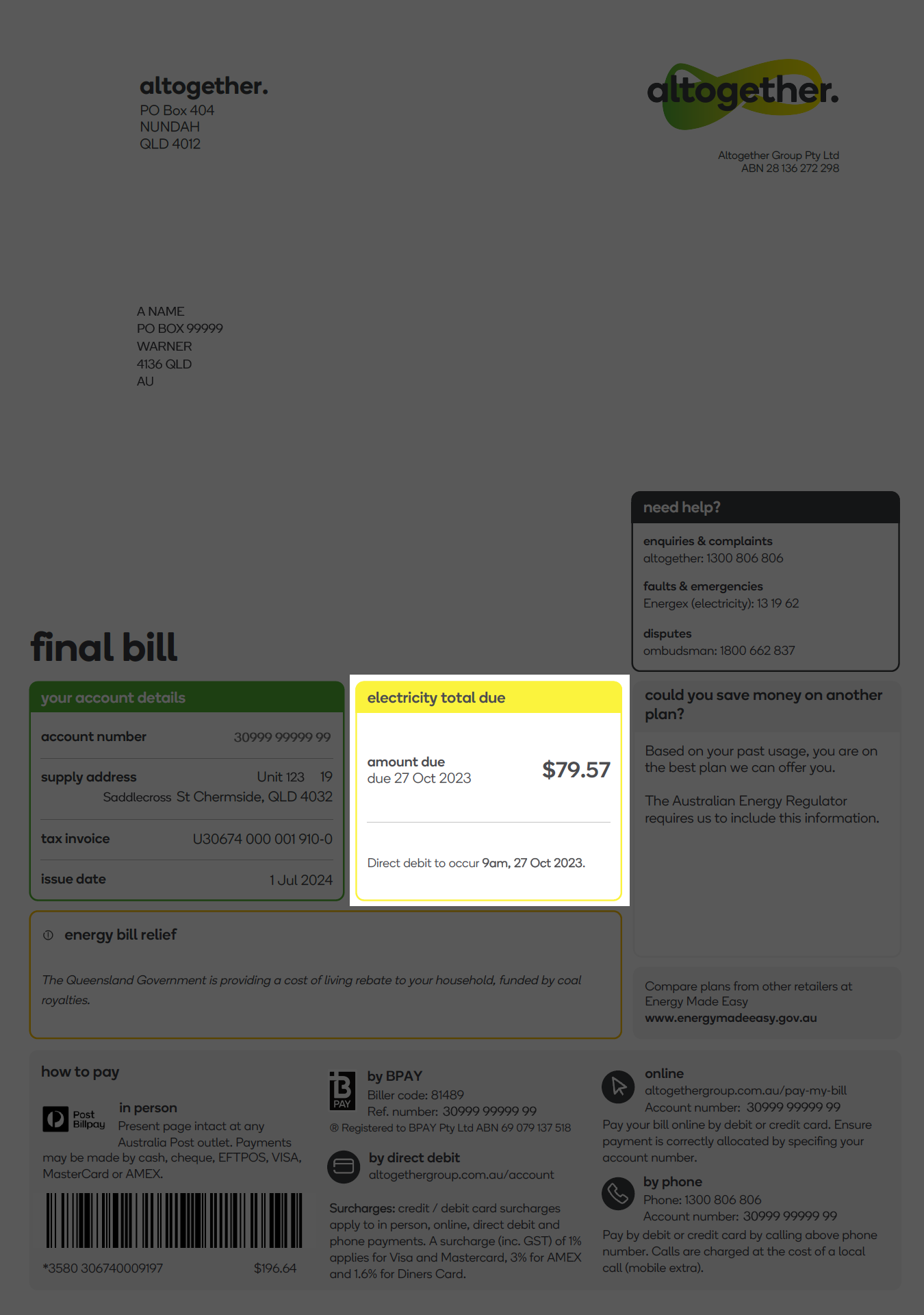 Payment Details